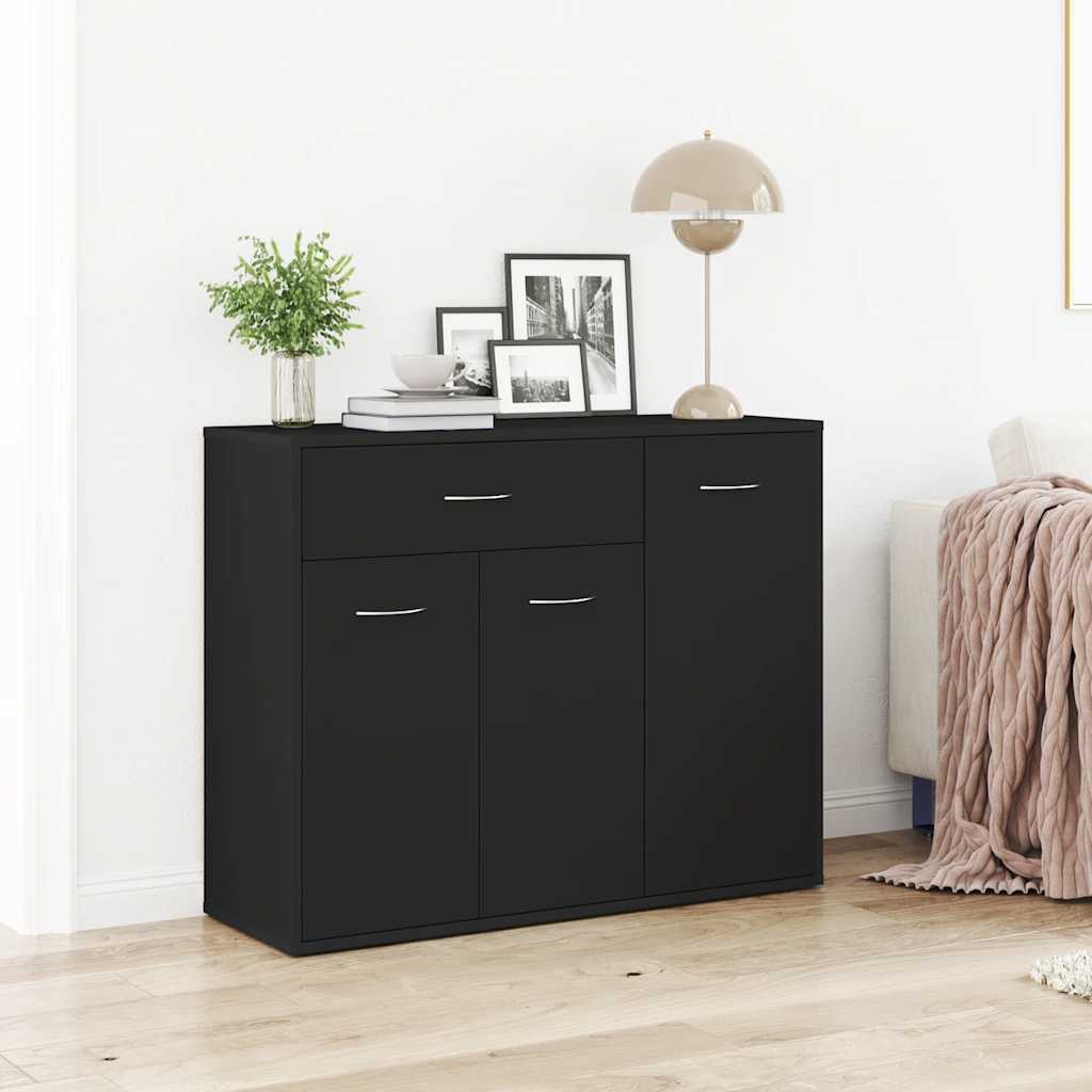 Sideboard Schwarz 88x30x70 cm Holzwerkstoff