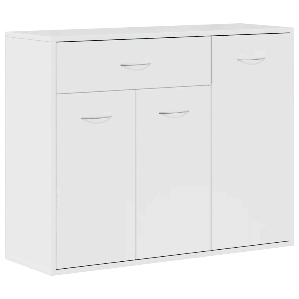 Sideboard Hochglanz-Weiß 88x30x70 cm Holzwerkstoff