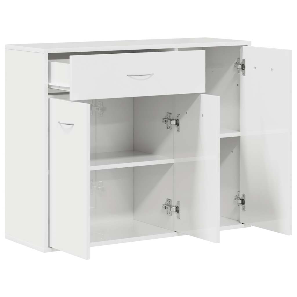 Sideboard Hochglanz-Weiß 88x30x70 cm Holzwerkstoff