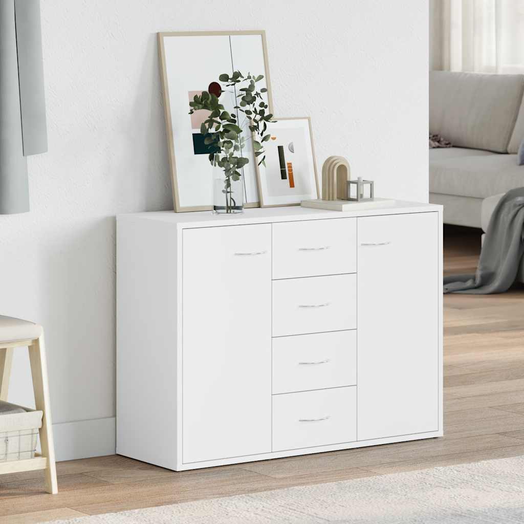Sideboard Weiß 88x30x65 cm Holzwerkstoff