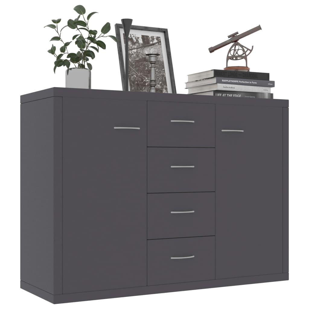 Sideboard Grau 88x30x65 cm Holzwerkstoff