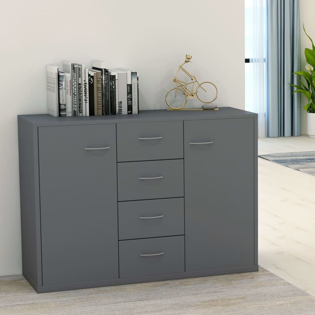Sideboard Grau 88x30x65 cm Holzwerkstoff