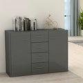 Sideboard Hochglanz-Grau 88x30x65 cm Holzwerkstoff
