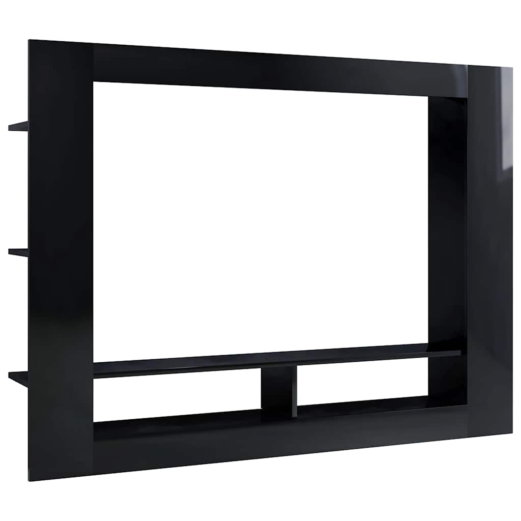 TV-Schrank Hochglanz-Schwarz 152x22x113 cm Holzwerkstoff