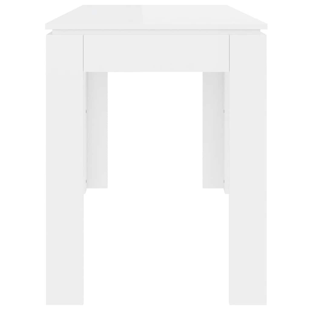 Esstisch Hochglanz-Weiß 120x60x76 cm Holzwerkstoff