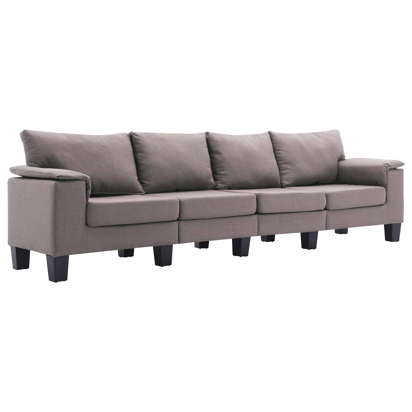 Sofa Taupe 4-Sitzer Stoff
