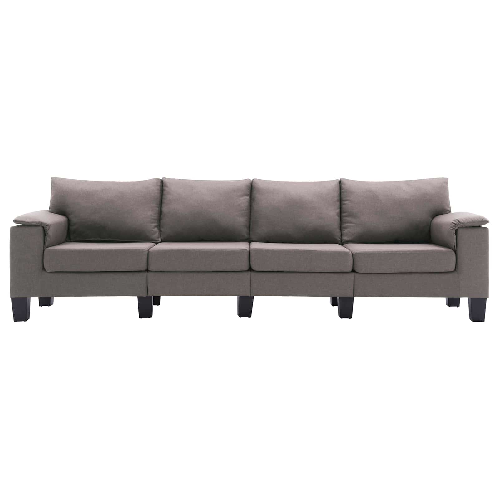 Sofa Taupe 4-Sitzer Stoff