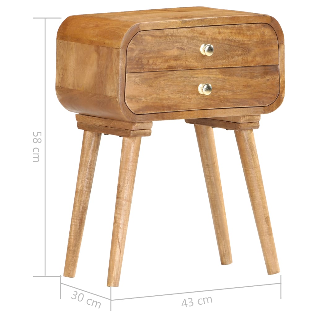 Nachttisch 43×30×58 cm Massivholz Mango