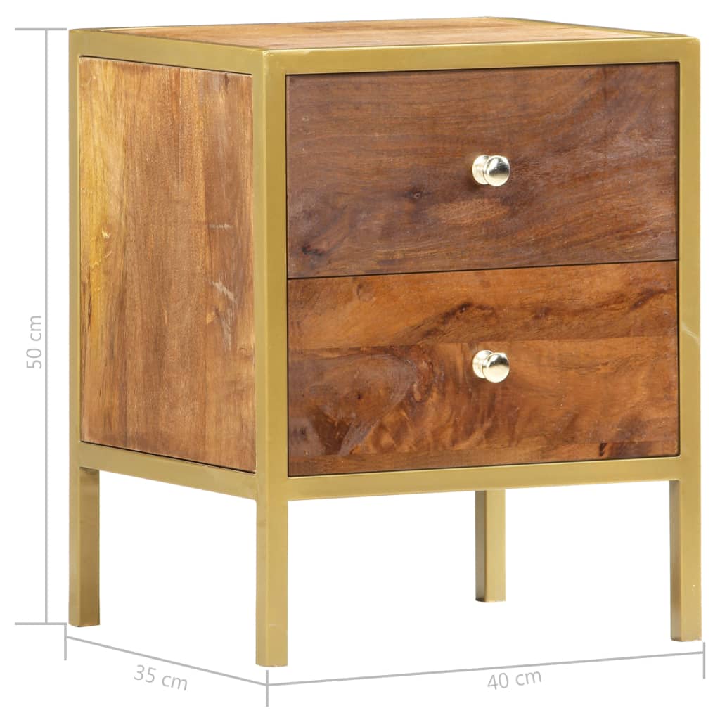 Nachttisch 40x35x50 cm Mango Massivholz