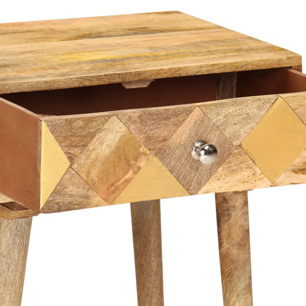 Nachttisch 43x30x58 cm Massivholz Mango