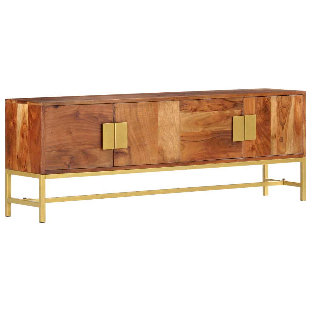 TV-Schrank 140×30×50 cm Massivholz Akazie
