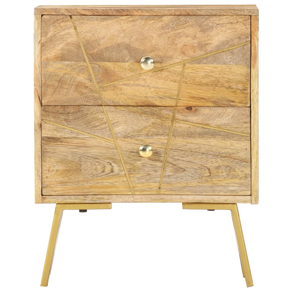 Nachttisch 40 x 30 x 50 cm Mangoholz Massiv
