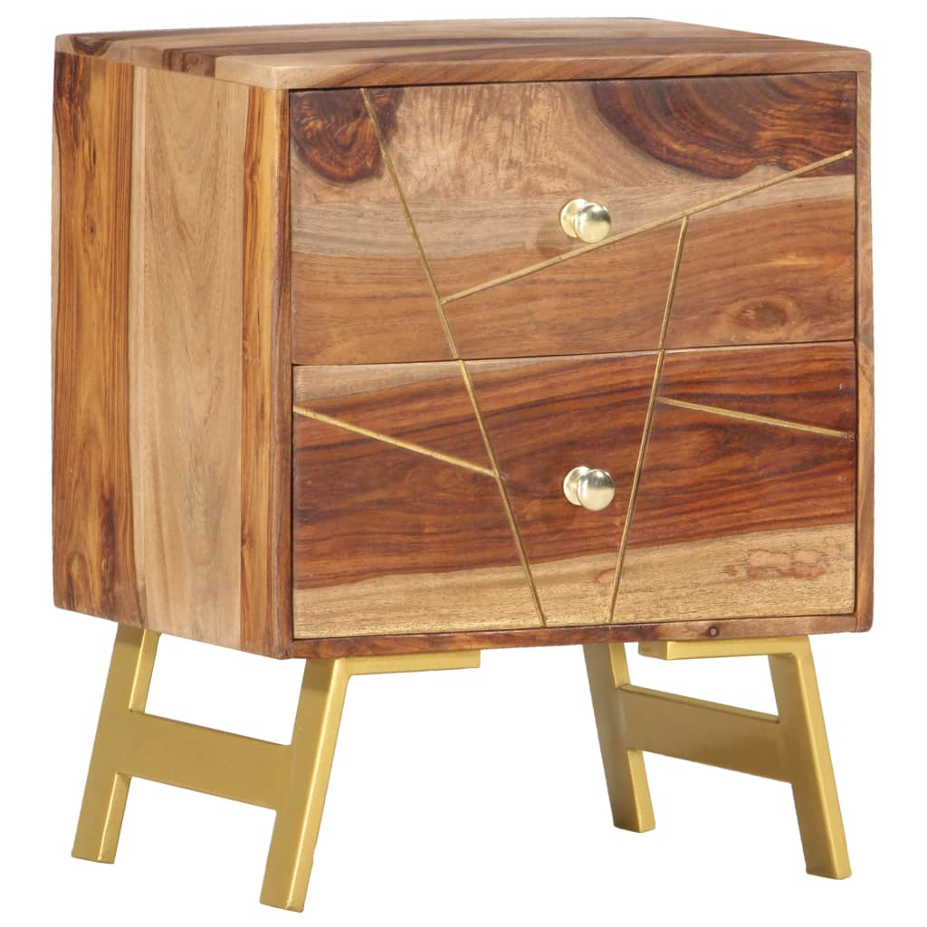 Nachttisch 40x30x50 cm Massivholz Akazie Mango