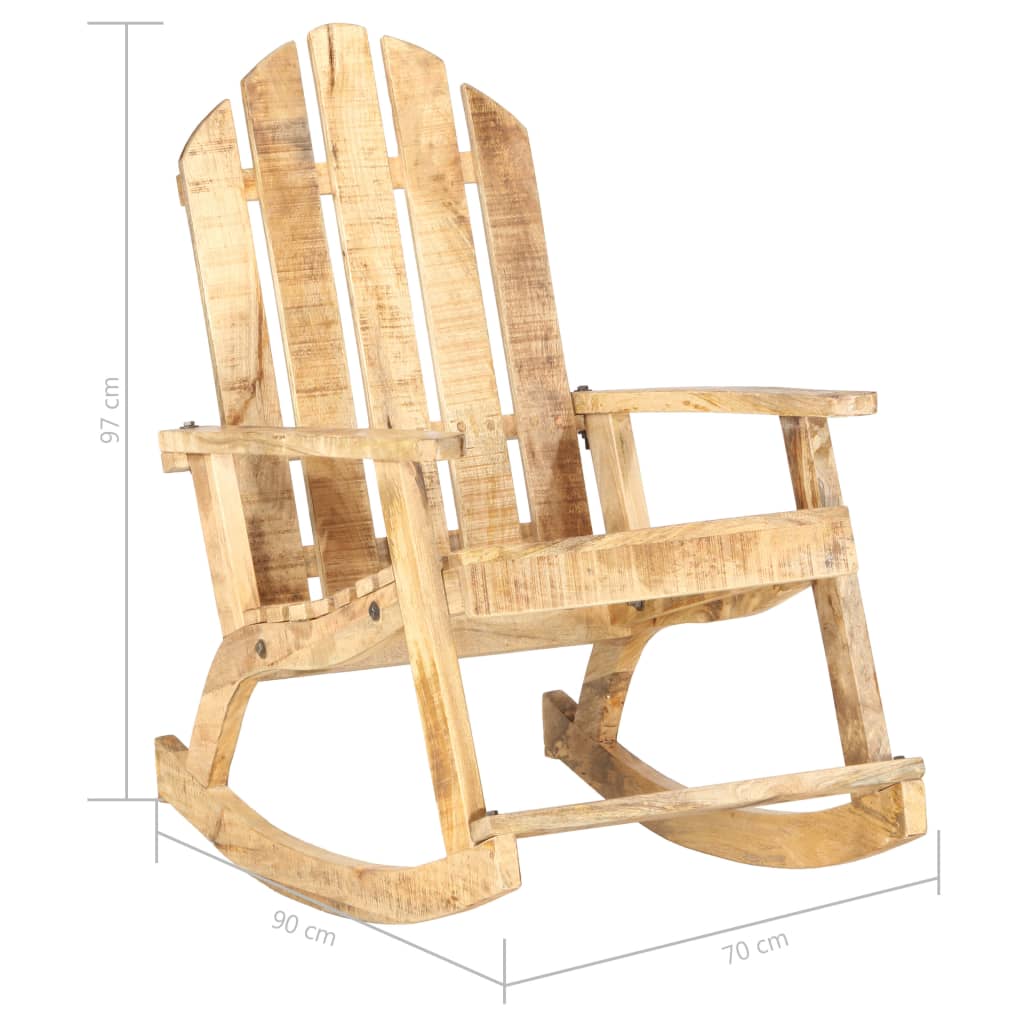 Garten-Schaukelstuhl Massivholz Mango