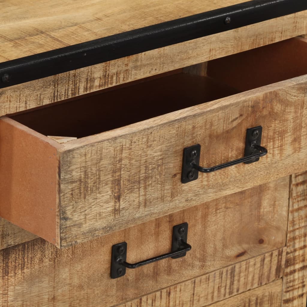 Sideboard 100×31×60 cm Raues Mango-Massivholz