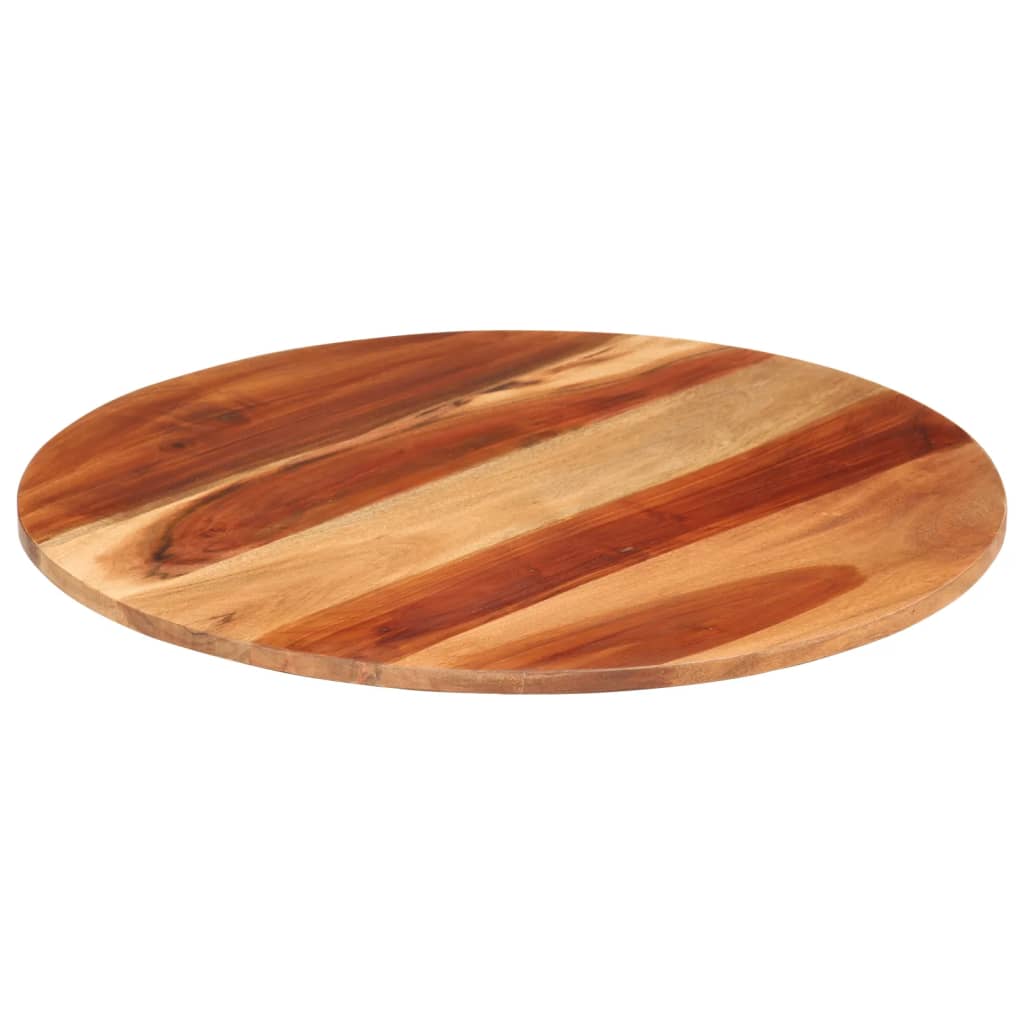 Tischplatte Massivholz Akazie Rund 15-16 mm 60 cm