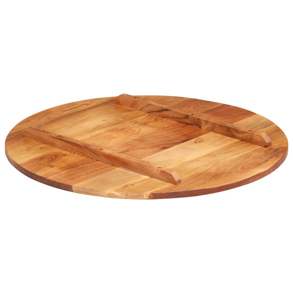 Tischplatte Massivholz Akazie Rund 15-16 mm 60 cm