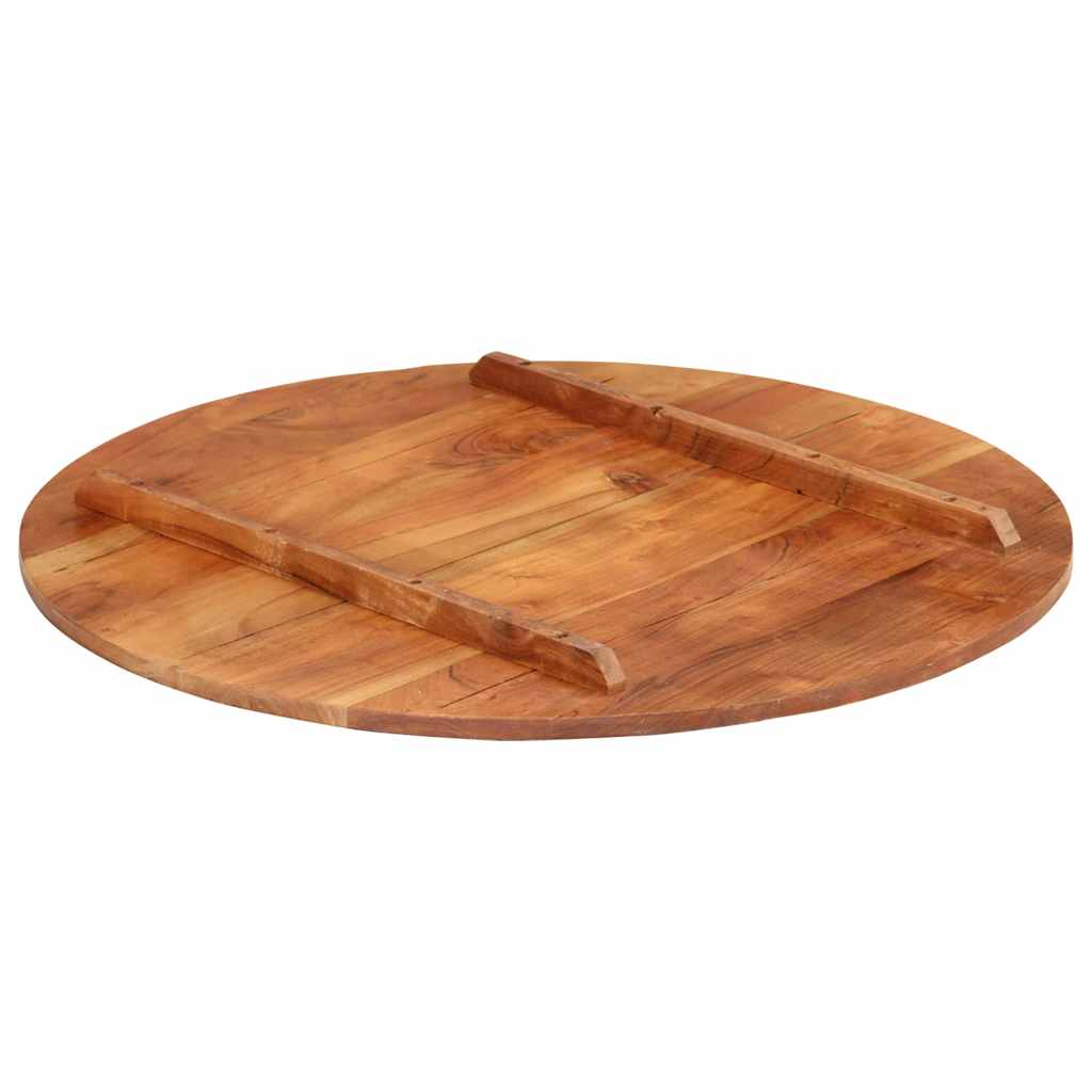 Tischplatte Massivholz Akazie Rund 15-16 mm 70 cm