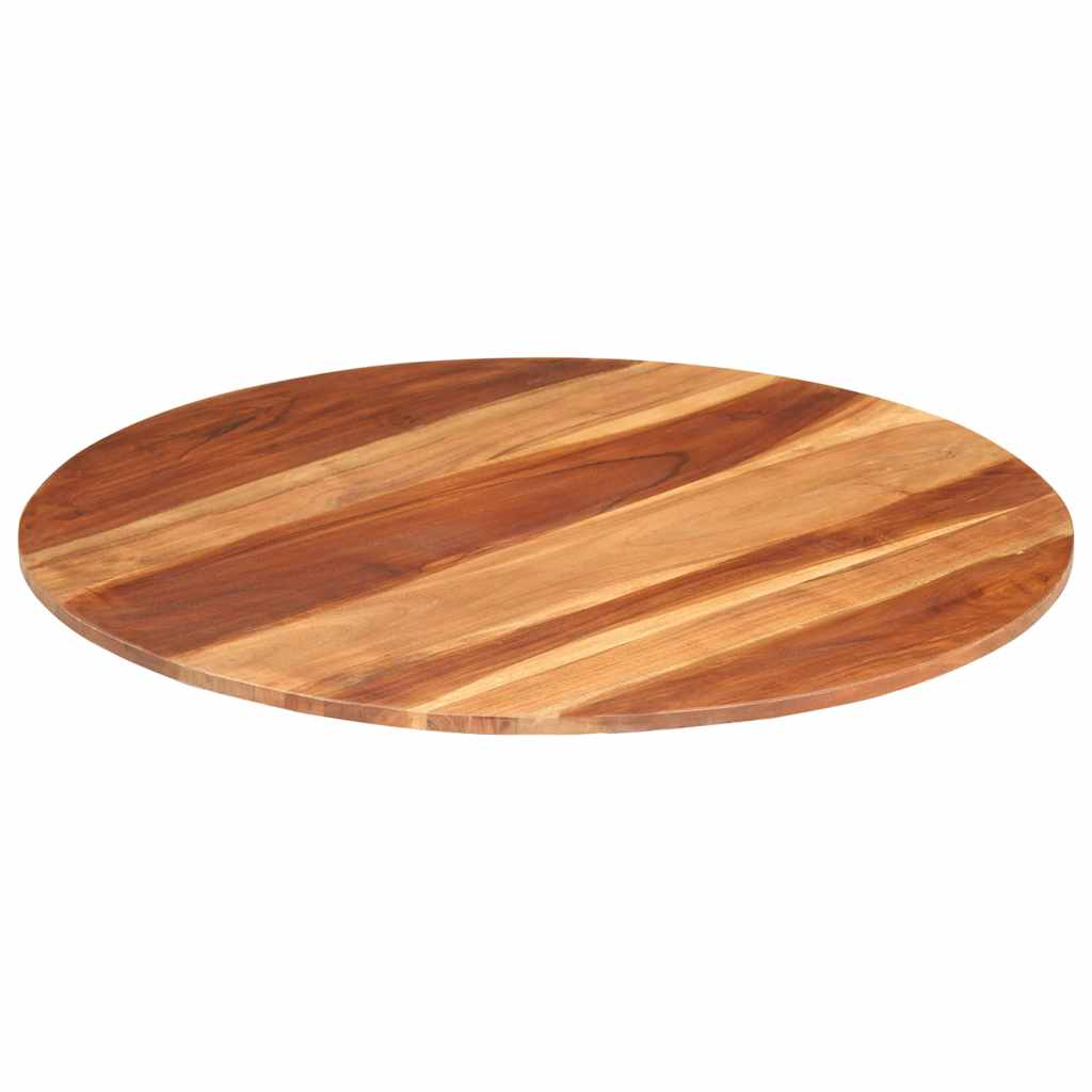 Tischplatte Massivholz Akazie Rund 15-16 mm 80 cm