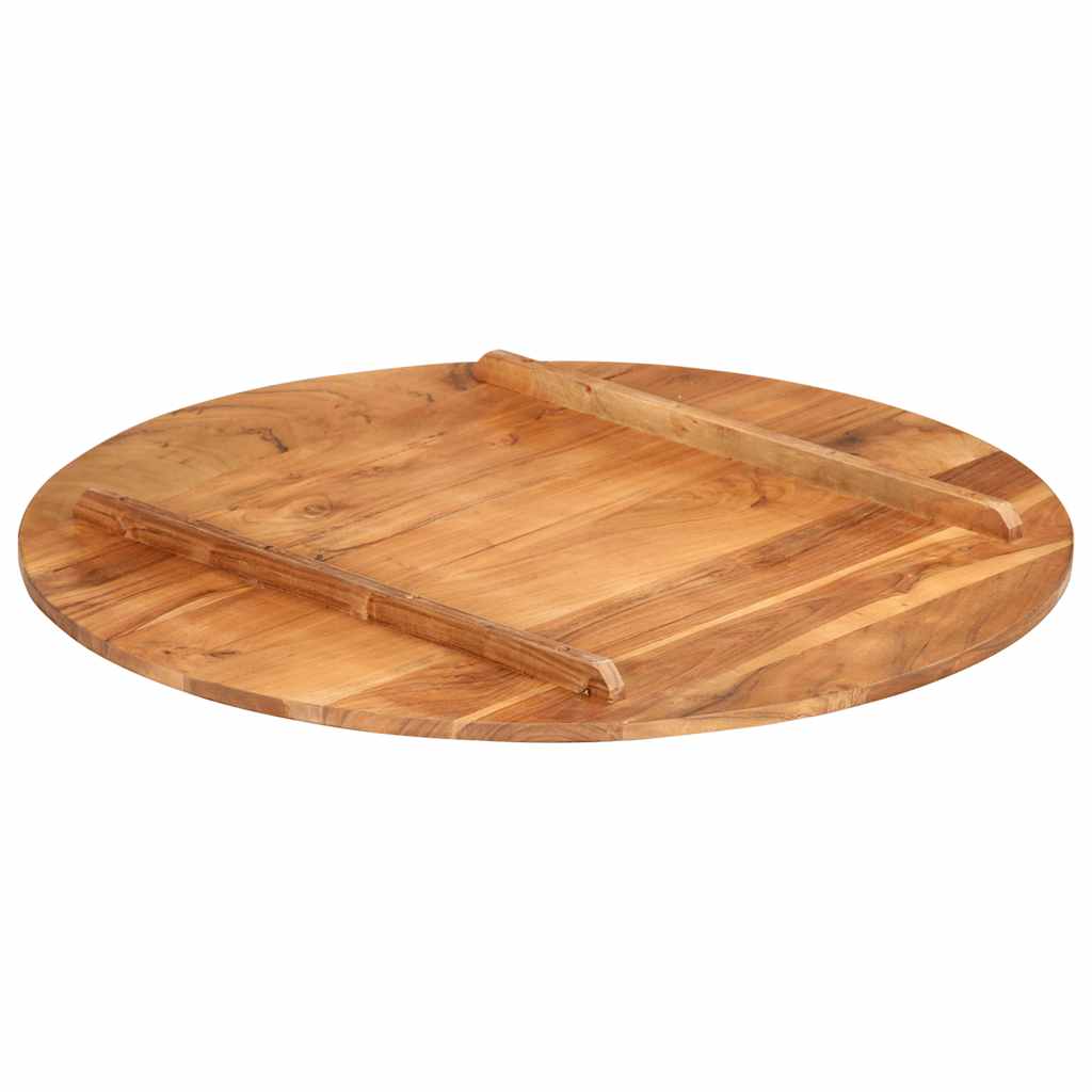 Tischplatte Massivholz Akazie Rund 15-16 mm 80 cm