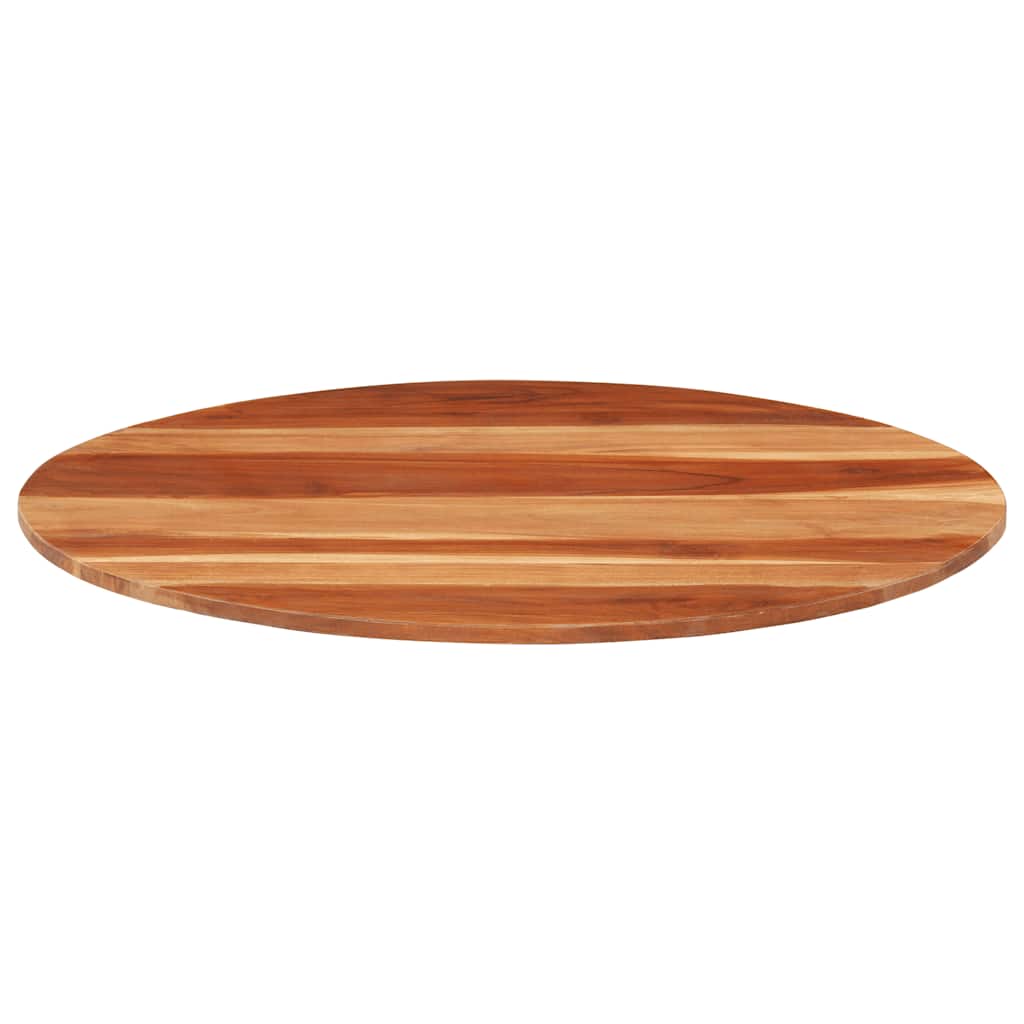 Tischplatte Massivholz Akazie Rund 15-16 mm 80 cm
