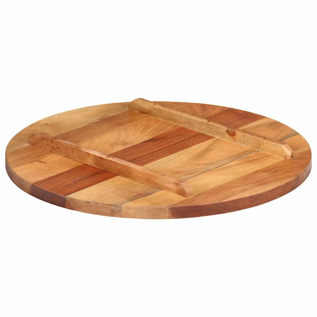 Tischplatte Massivholz Akazie Rund 25-27 mm 60 cm