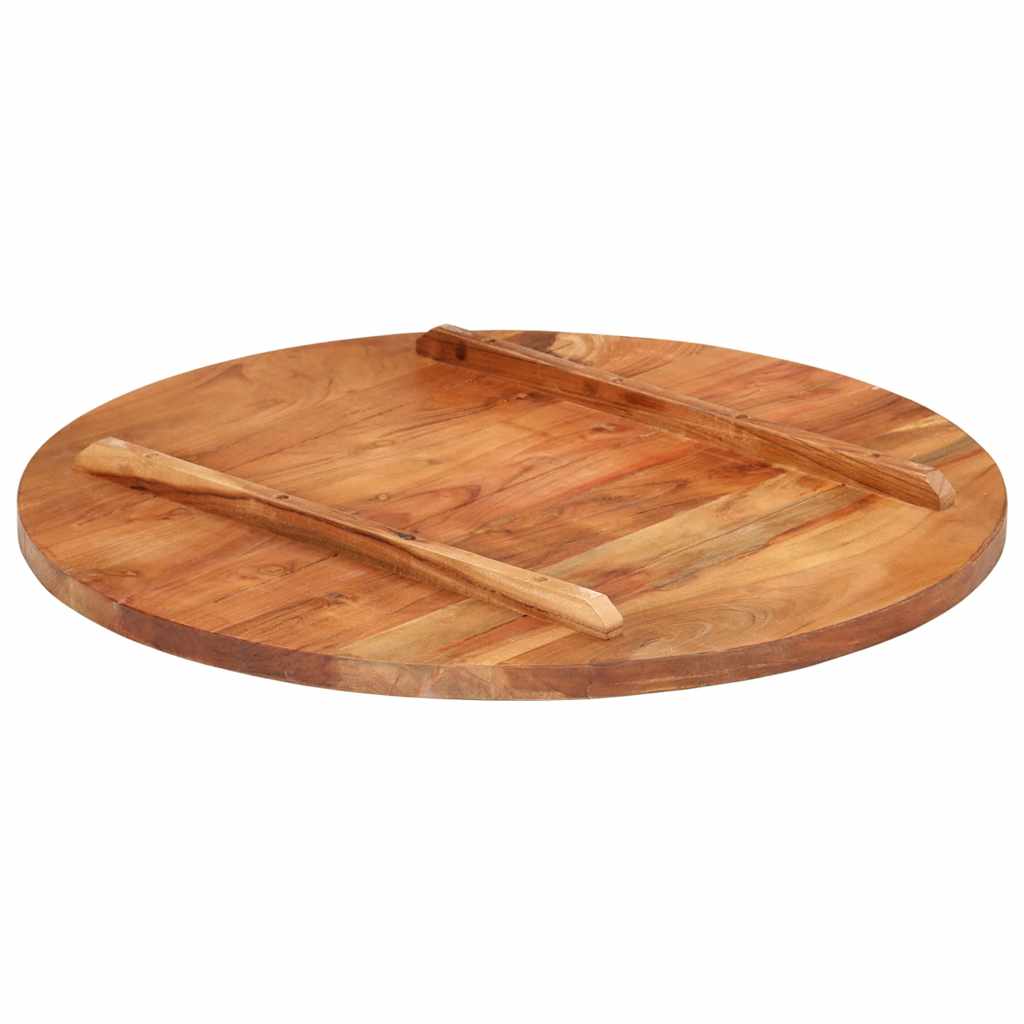 Tischplatte Massivholz Akazie Rund 25-27 mm 70 cm