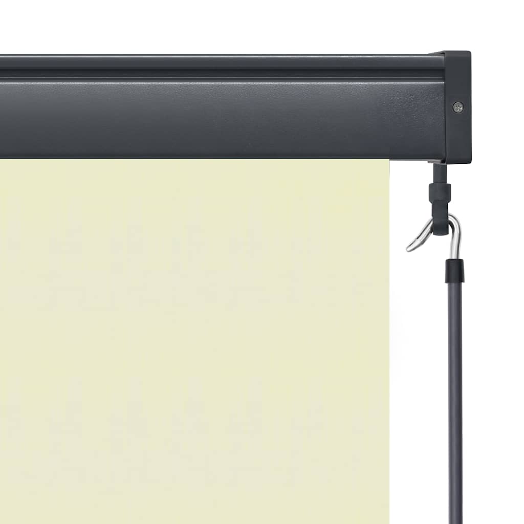 Außenrollo 80 x 250 cm Cremeweiß