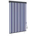 Außenrollo 120 x 250 cm Blau und Weiß