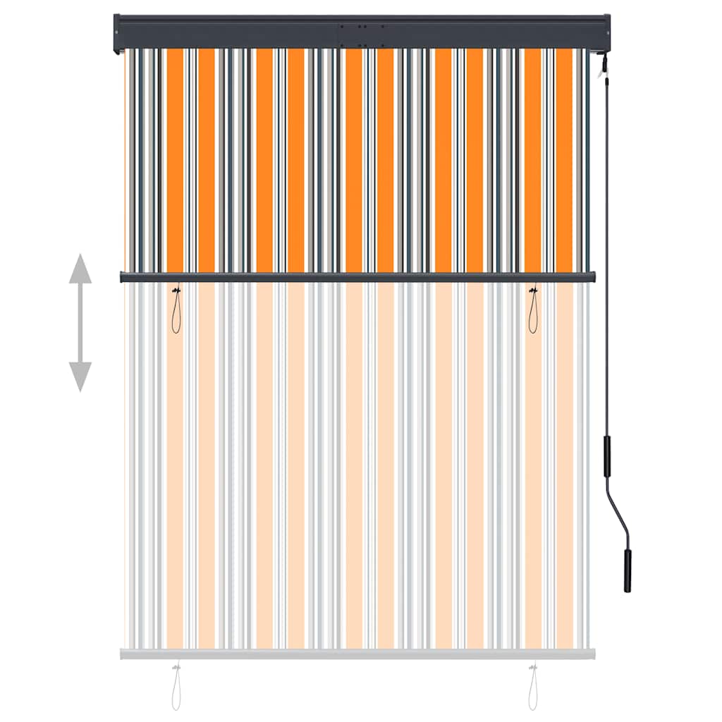 Außenrollo 120 x 250 cm Gelb und Blau