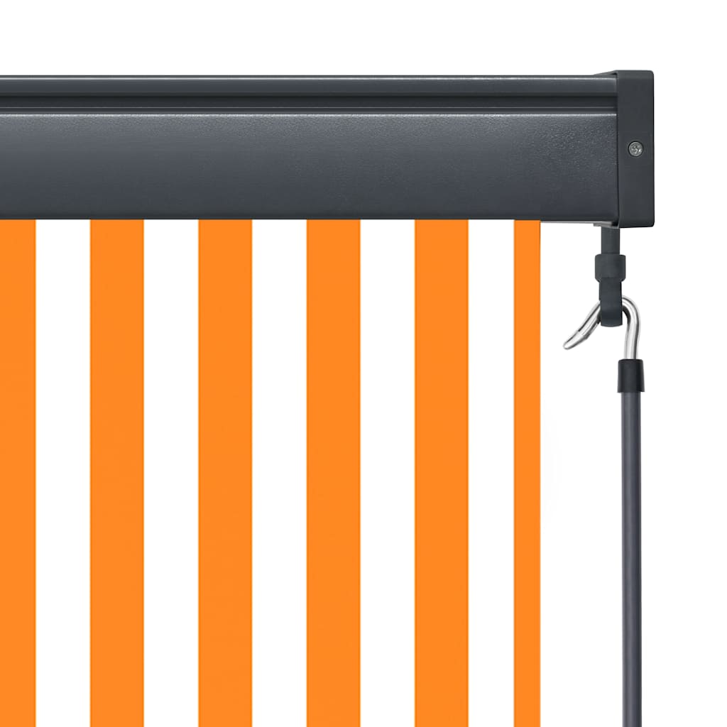Außenrollo 120 x 250 cm Weiß und Orange
