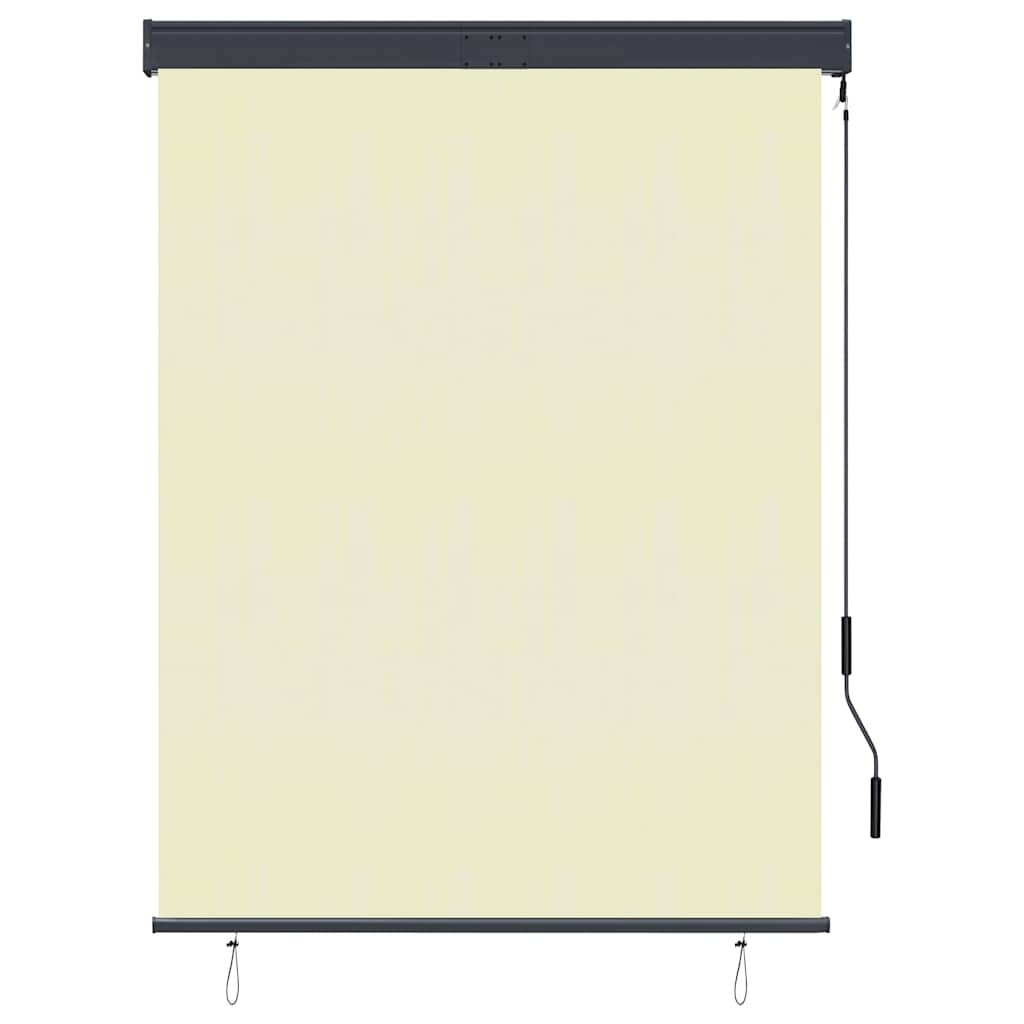 Außenrollo 120 x 250 cm Cremeweiß
