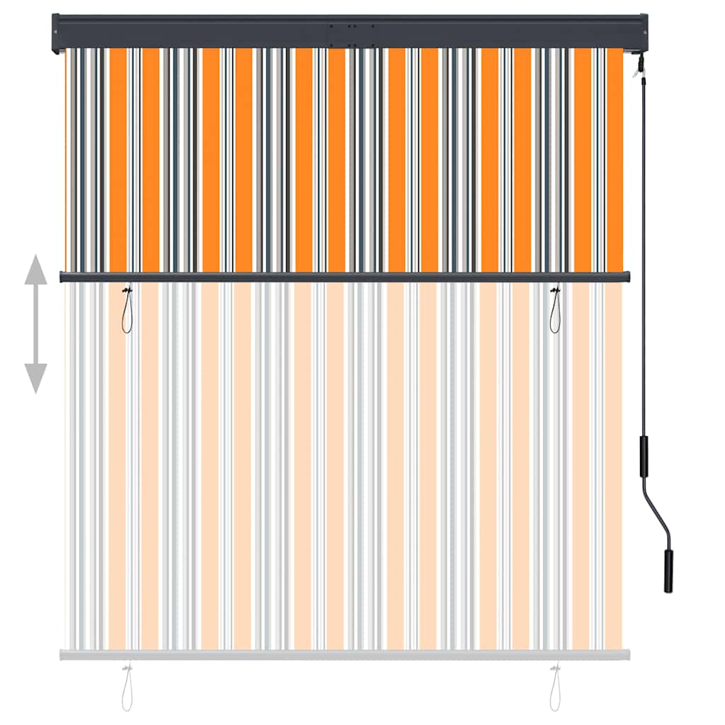 Außenrollo 140x250 cm Gelb und Blau