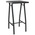 Garten-Bartisch Schwarz 60×60×110 cm Hartglas
