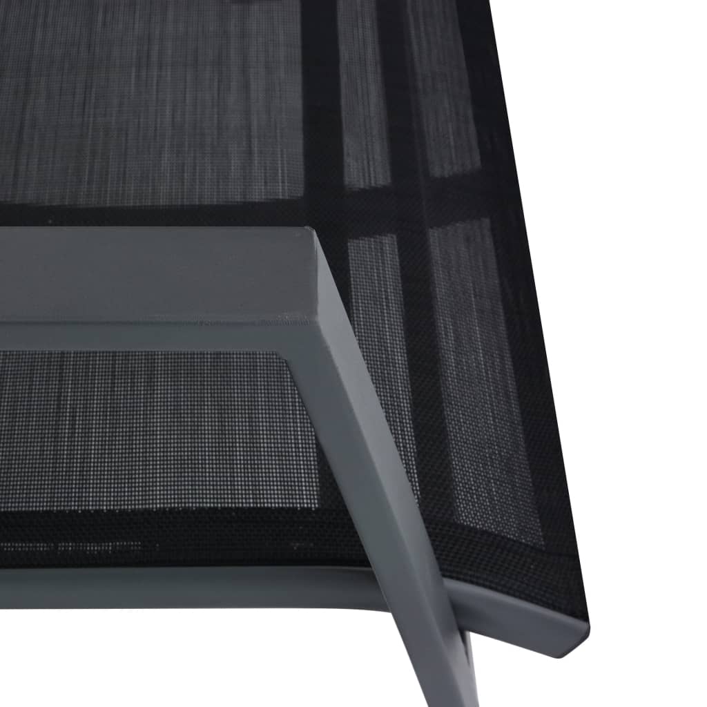 Garten-Schaukelstühle 2 Stk. Textilene Schwarz