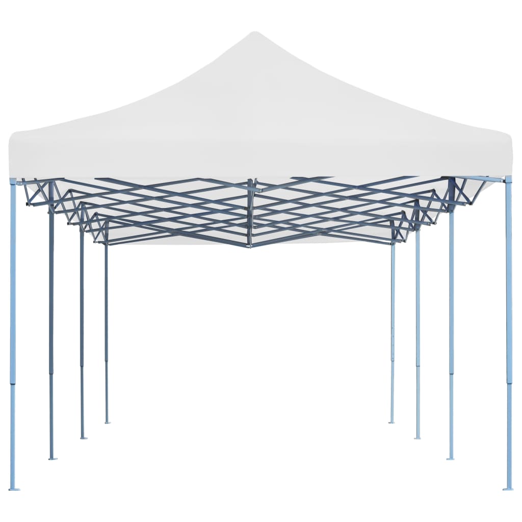 Pop-Up Partyzelt Faltbar 3 x 9 m Weiß