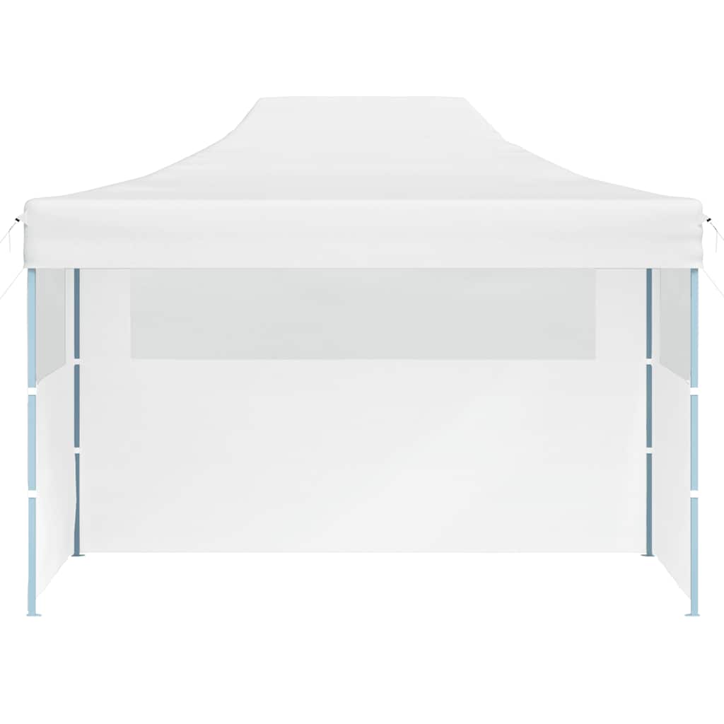 Profi-Partyzelt Faltbar mit 3 Seitenwänden 280x410x315 cm Stahl Weiß