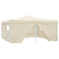 Faltpavillon mit 4 Seitenwänden 5x5 m Creme