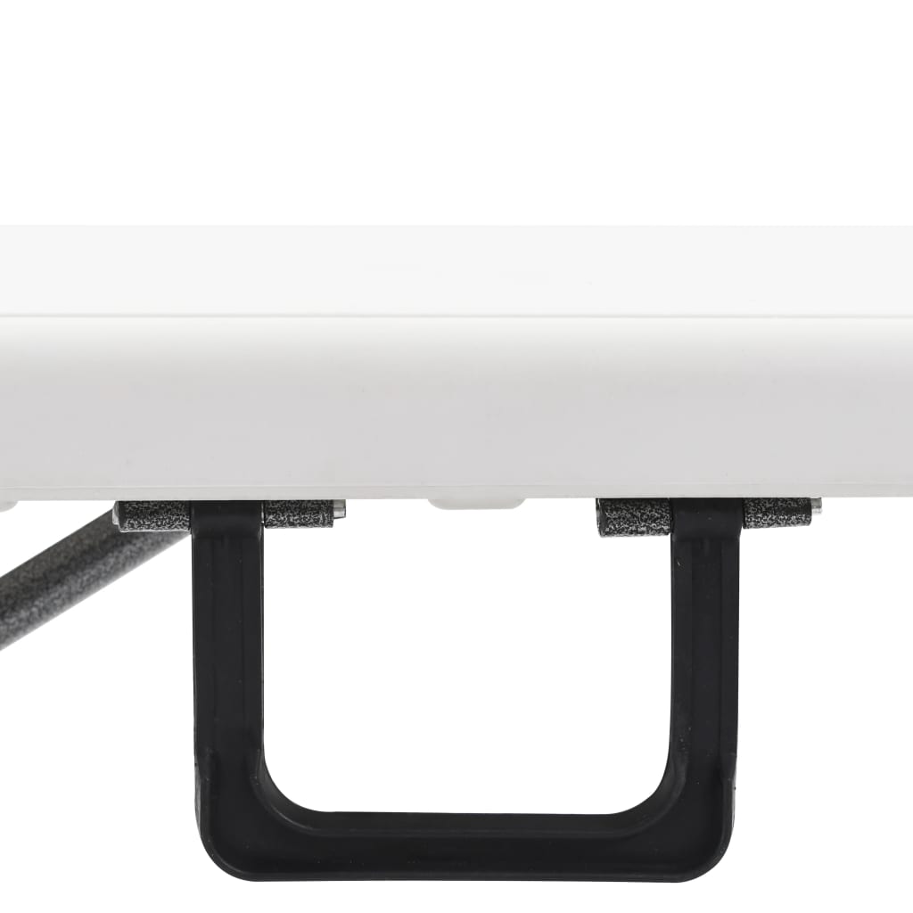 Klappbare Gartenbänke 2 Stk. 180 cm HDPE Weiß