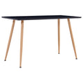 Esstisch Schwarz und Eichefarben 120×60×74 cm MDF