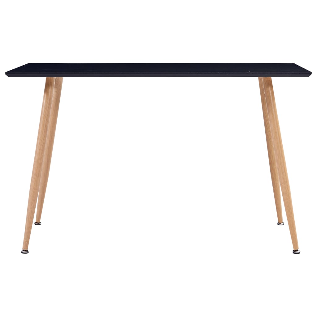 Esstisch Schwarz und Eichefarben 120×60×74 cm MDF