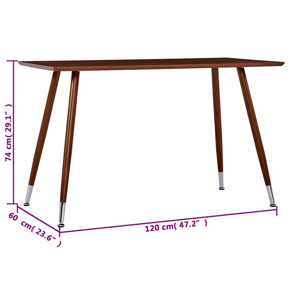 Esstisch Braun 120×60×74 cm MDF