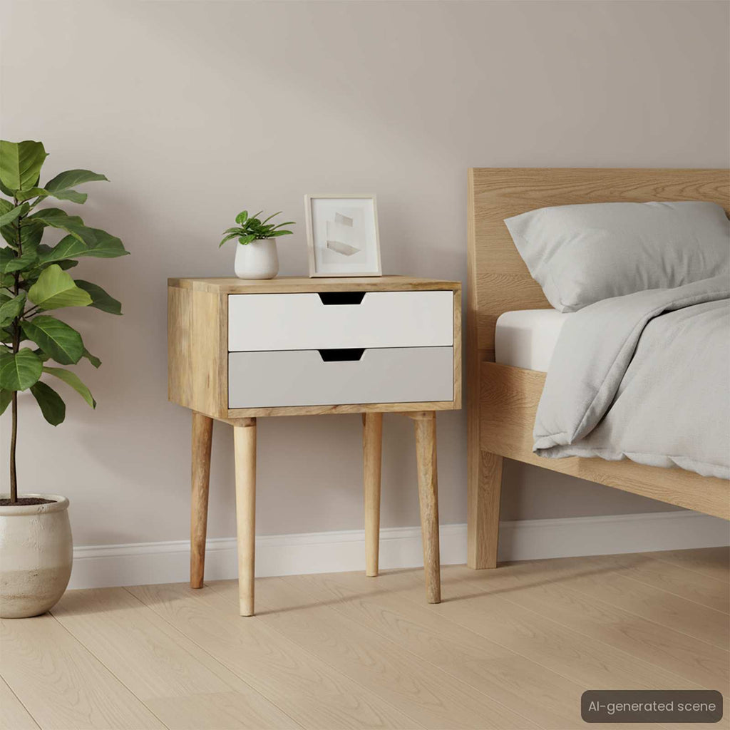 Nachttisch 47 x 35 x 59 cm Mango Massivholz