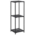 Regal Schwarz 30x30x90 cm Poly Rattan