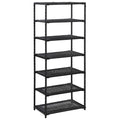 Schuhregal Schwarz 50 x 30 x 120 cm Poly Rattan