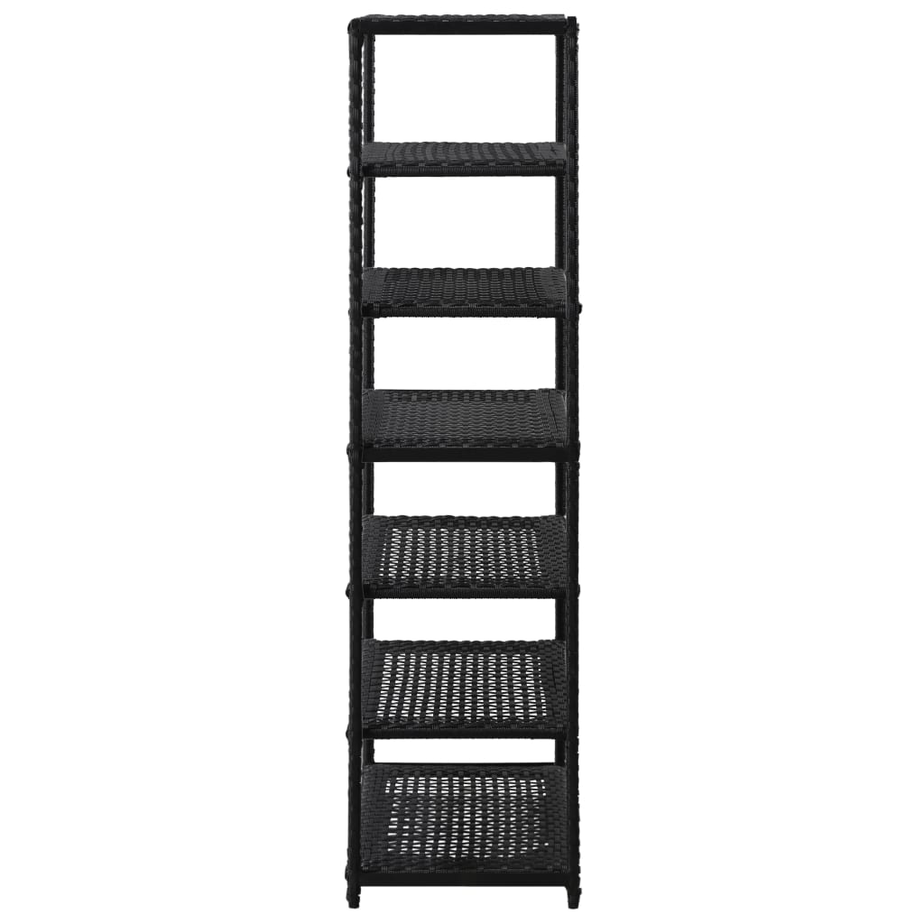 Schuhregal Schwarz 50 x 30 x 120 cm Poly Rattan