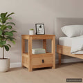 Nachttisch 40x30x50 cm Massivholz Teak