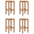Barhocker 4 Stk. Massivholz Teak
