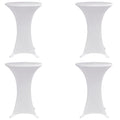 Stehtischhussen 4 Stk. Ø 80 cm Weiß Stretch