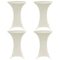Stehtischhussen 4 Stk. Ø 70 cm Creme Stretch